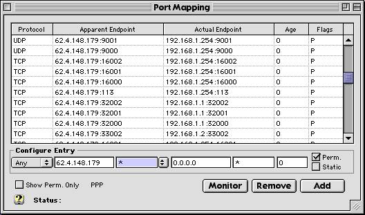 IPnetrouter port mappings